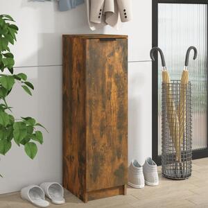 Shoe Cabinet Smoked Oak 30x35x100 cm Engineered Wood