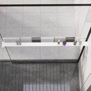 Shower Shelf for Walk-in Shower Wall White 115 cm Aluminium