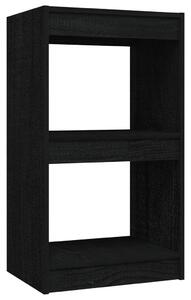 Book Cabinet Black 40x30x71.5 cm Solid Pinewood