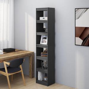 Book Cabinet/Room Divider Grey 40x30x199 cm Solid Pinewood