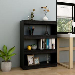 Book Cabinet/Room Divider Black 100x30x103 cm Solid Pinewood