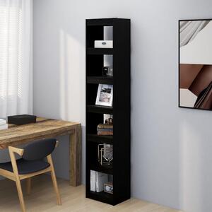 Book Cabinet/Room Divider Black 40x30x199 cm Solid Pinewood