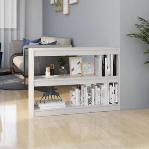 Book Cabinet Room Divider White 100x30x71.5 cm Pinewood