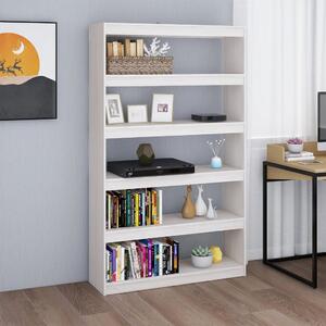 Book Cabinet/Room Divider White 100x30x167.5 cm Solid Pinewood