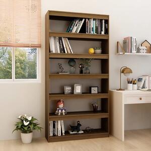 Book Cabinet/Room Divider Honey Brown 100x30x200 cm Solid Pinewood