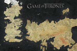Art Print Game of Thrones - Westeros Map, (40 x 26.7 cm)