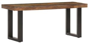 Bench 110 cm Solid Reclaimed Wood and Steel