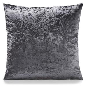 Crushed Velvet Filled Cushion 18x18 Charcoal