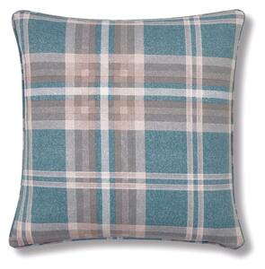 Catherine Lansfield Tweed Woven Check 45cm x 45cm Filled Cushion Teal