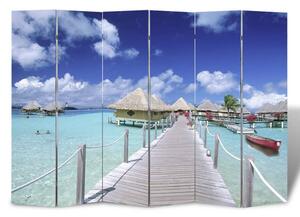 Folding Room Divider 217x170 cm Beach