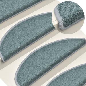 Carpet Stair Treads 15 pcs Blue 56x17x3 cm