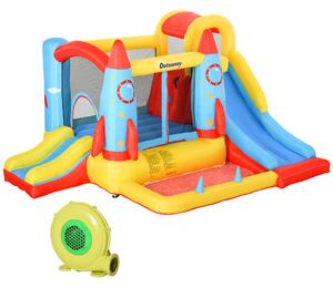 Outsunny Kids Bounce Castle House Inflatable Trampoline Slide Water Pool 3 in 1 with Blower for Kids Age 3-10 3.3 x 2.65 x 1.85m Aosom UK