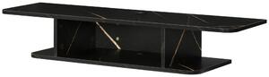 HOMCOM Floating TV Unit Stand for TVs up to 40", Wall Mounted Media Console with Storage Shelf, Entertainment Center, Black Aosom UK