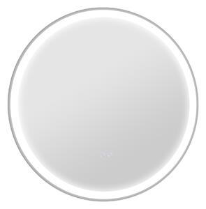Kleankin Illuminated Bathroom Mirror, LED Circle Mirror with Triple Colour Temperature, Anti-Fog, Aluminium, Hardwired, 70cm, Silver Aosom UK