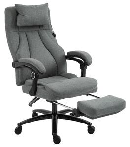 Vinsetto Ergonomic Office Chair with 2-Point Vibration Massage Pillow, USB Powered, Adjustable Height, Swivel, Grey Aosom UK