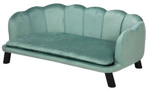 PawHut Dog Sofa, Pet Couch Bed for Medium, Large Dogs, with Legs, Cushion - Green