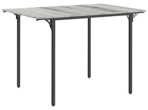 HOMCOM Folding Kitchen Table for 2-4 People, Drop Leaf Dining Table, Space-Saving Design for Small Homes, Grey Aosom UK