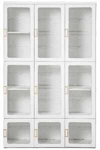 HOMCOM Portable Clothes Wardrobe for Bedroom, Foldable Clothes Organiser with Cube Storage, Hanging Rods, Magnet Doors, White
