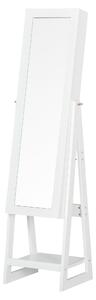 HOMCOM Jewellery Cabinet with LED Light, 2 Mirrors, Drawers, Hooks, Shelves, Make-Up Vanity Dresser, Adjustable, White. Aosom UK