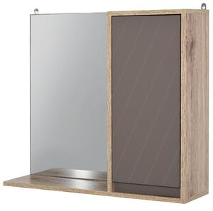HOMCOM Wall Mounted Bathroom Cabinet, MDF Construction with Mirror, Space-Saving Storage Solution Aosom UK