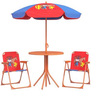 Outsunny Cowboy Campout: Children's Picnic Set with Foldable Seats, Adjustable Parasol, Durable Outdoor Delight Aosom UK