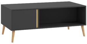 HOMCOM Coffee Table for Living Room, Modern Centre Table w/ Storage Compartments and Cabinets, Rectangular Side Table, 115x 58x 45cm, Grey Aosom UK
