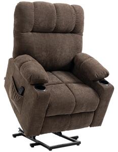 HOMCOM Electric Riser and Recliner Chair for Elderly, Power Lift Recliner Chair with Remote Control, Dark Brown