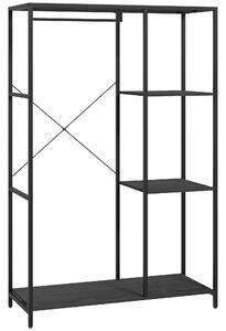 HOMCOM Coat Rack w/ Shoe Storage, 170cm Free Standing Hall Tree w/ Hanging Rail & Storage Shelves, 2-In-1 Coat Stand for Hallway, Entryway, Aosom UK