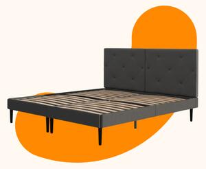 Emma Signature Bed 150x200 - Dark Gray - No headboard - 2 Drawers