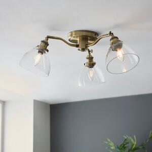 Vogue Tobermory Industrial 3 Light Adjustable Semi Flush Ceiling Light