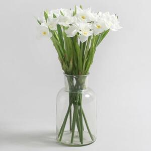 Pack of 12 Artificial Narcissus White Spray 48cm