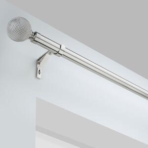 Studded Ball Fixed Metal Eyelet Curtain Pole