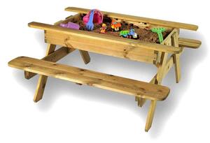 Cavello Outdoor Wooden Picnic Table with Storage in Natural
