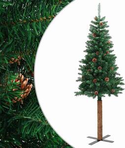 Aurelia 180cm PVC Christmas Tree With Real Wood and Cones - Green