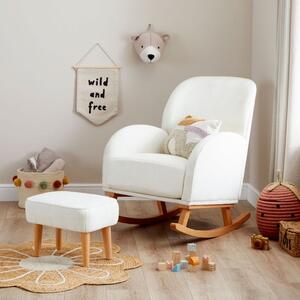 Freya Boucle Nursing Chair with Stool