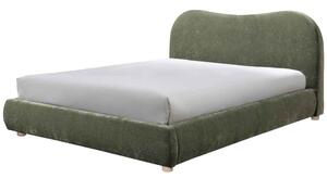 Wayne Fabric Double Bed - Olive