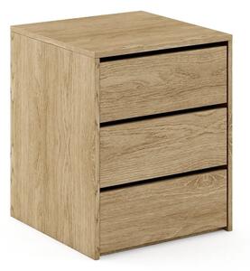 Ionia Wooden Chest of 3 Drawers In Shetland Oak