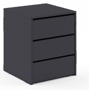 Ionia Wooden Chest of 3 Drawers In Matt Black