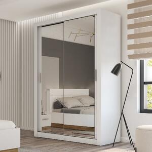 Ionia Wooden Wardrobe 150cm With 2 Sliding Doors In White