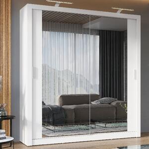 Ionia Wooden Wardrobe 200cm With 2 Sliding Doors In White