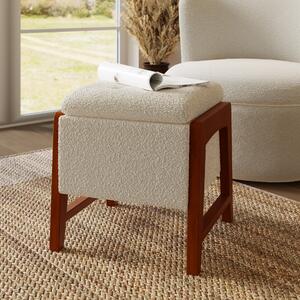 Annie Boucle Footstool Natural