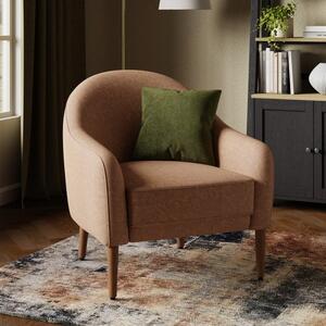 Kaspar Relaxed Faux Leather Tub Chair