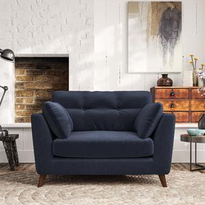 Peyton Snuggle Chair House Velvet Luxe Navy