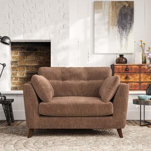 Peyton Snuggle Chair Tonal Plush Chenille Soft Clay