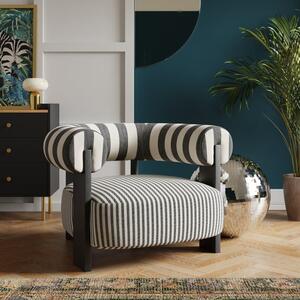 Fallon Woven Stripe Bolster Accent Chair