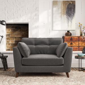 Peyton Snuggle Chair House Velvet Charcoal