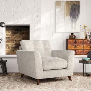 Peyton Armchair Chunky Chenille White Sand