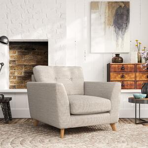 Peyton Armchair Chunky Tonal Weave Natural