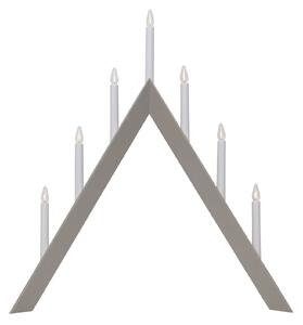 Arrow candleholder, pointed, 7-bulb, grey