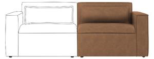 Modular Arne Faux Leather Right Hand Seat Distressed Faux Leather Tan